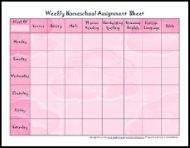 Homeschool Daily Schedule Chart