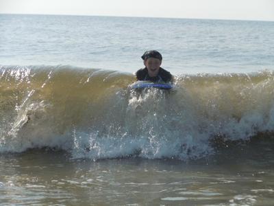 Catching a wave!