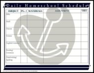 daily homeschool schedule assignment sheet